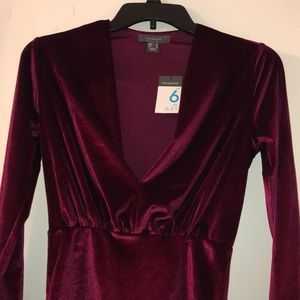 Red velvet v-Neck body suit